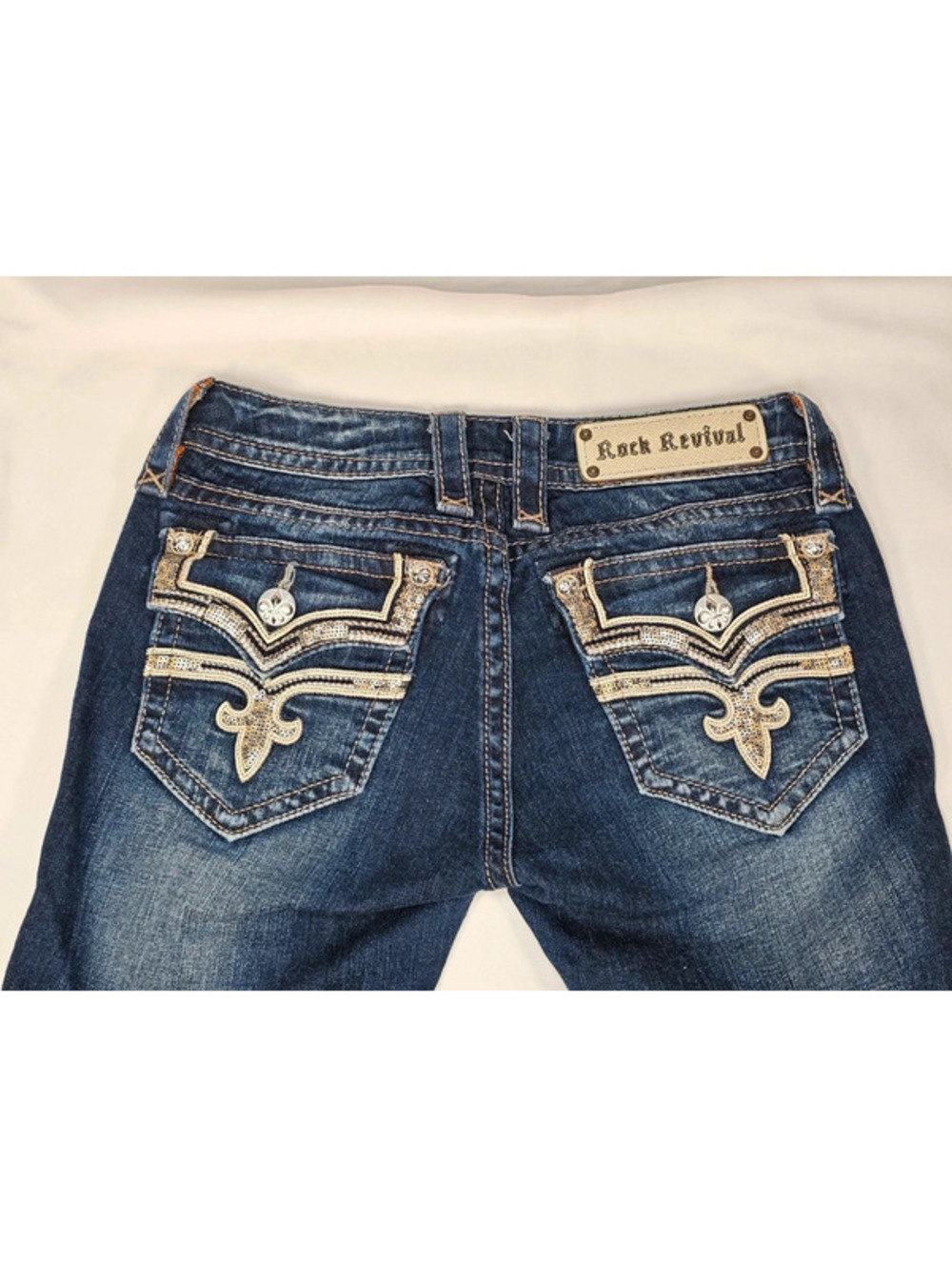 rock revival women's posey bootcut jeans size 26 (style RJ8415B13)